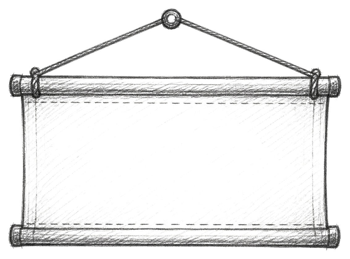 Banner / Sign sketch icon