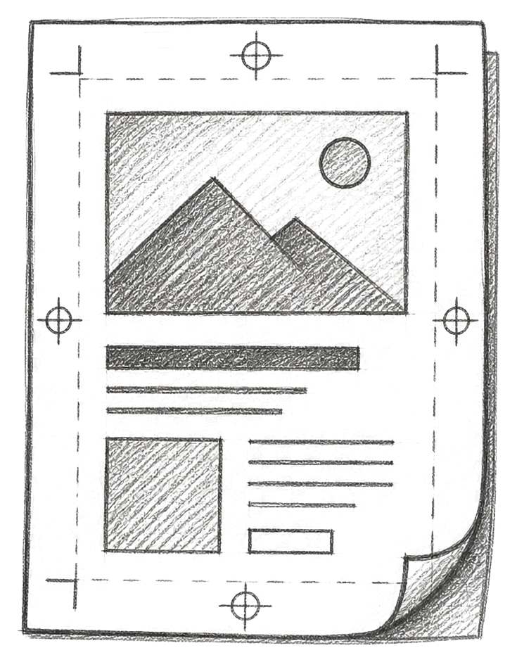 Flyers / Posters sketch icon
