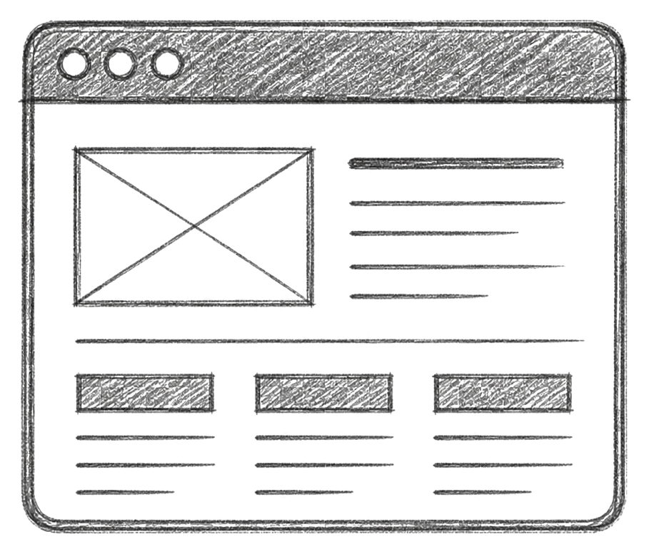 Website Design sketch icon